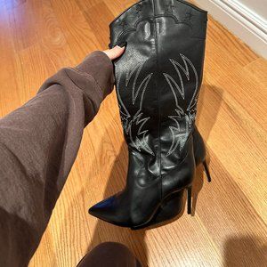 Schutz High Heel Cowboy Boots